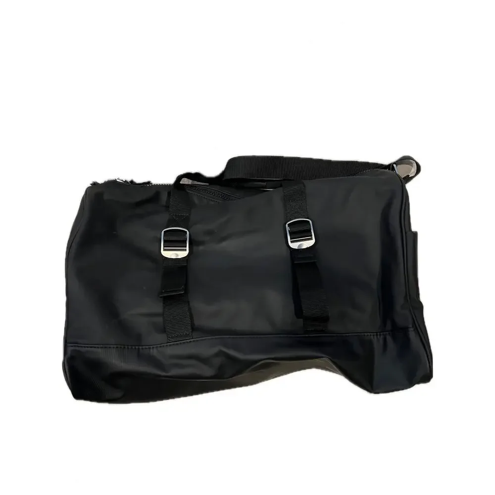 Polyester Faux Leather Black Duffel Bag 18